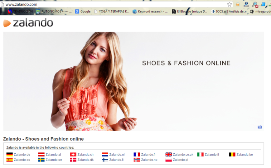 Zalando is available in the following countries (24/04/2013)